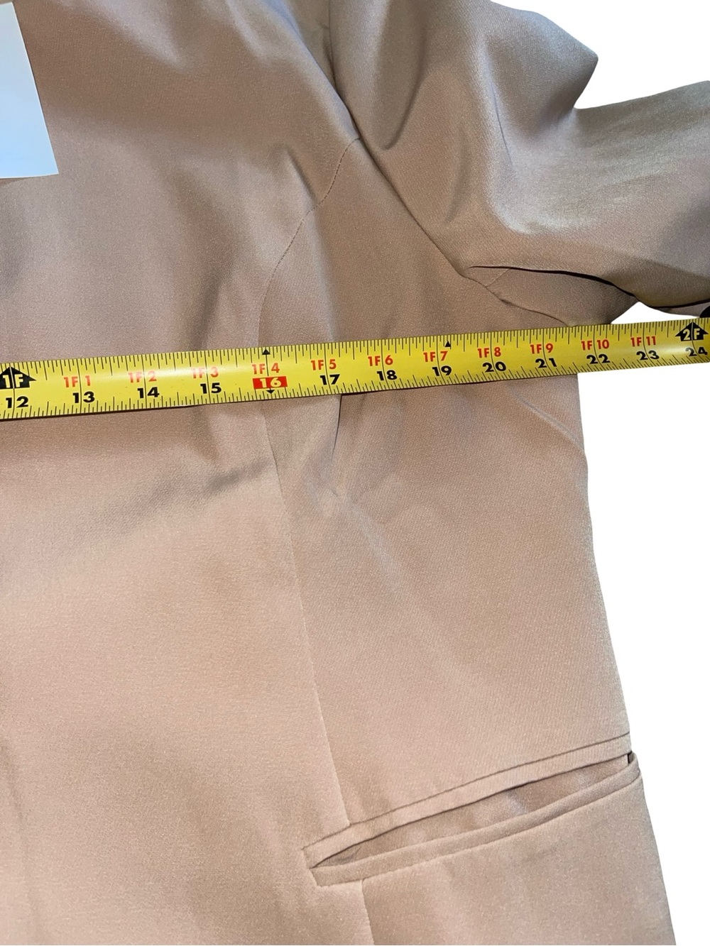 NWT Cicy Bell "Work Well" Collarless Blazer Jacket - Tan / Nude size XL - Picture 7 of 10